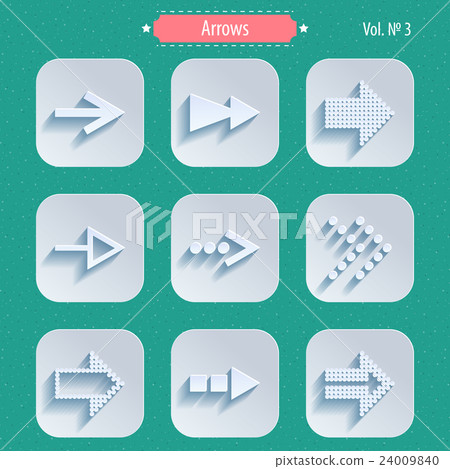 Set of Arrow Sign Icons 24009840