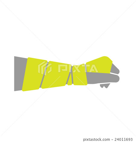 Flat Icon of Hand with Bandage Flat Icon of Hand with Bandage 24011693