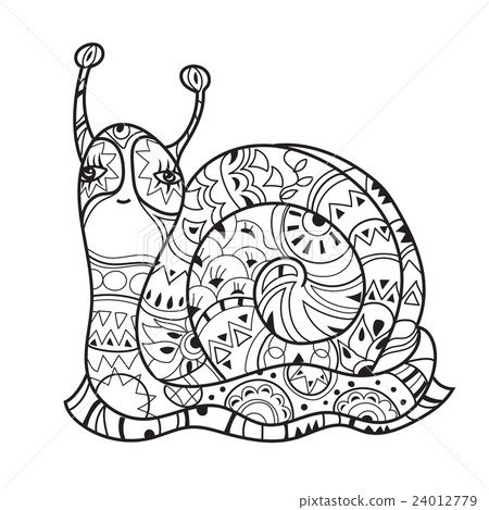 Zen art stylized snail Zen art stylized snail 24012779