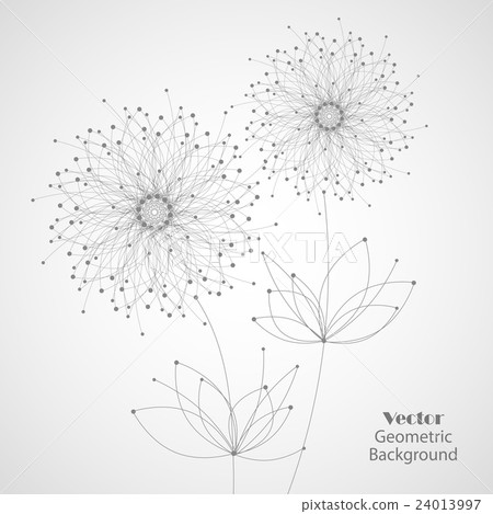 Geometric pattern with connected lines and dots. Geometric pattern with connected lines and dots. 24013997