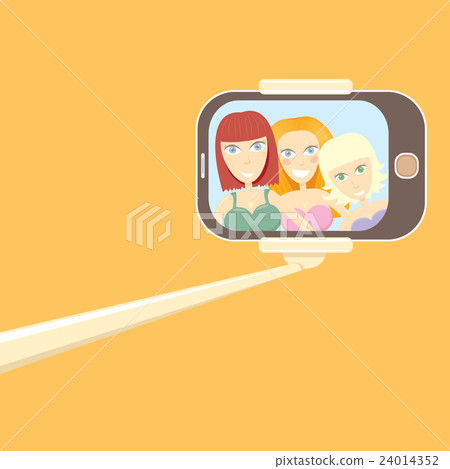 selfie cartoon people vector illustration. selfie cartoon people vector illustration. 24014352