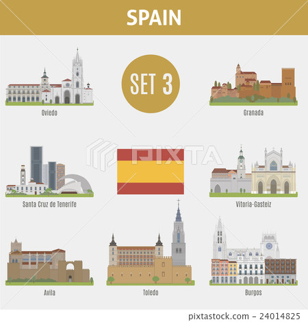 Famous Places Spain cities. Set 3 24014825