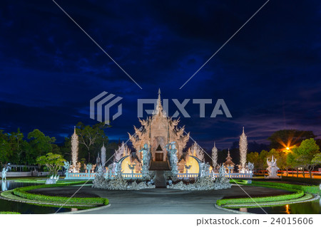 Wat Rongkhun temple in twilight or white temple. 24015606