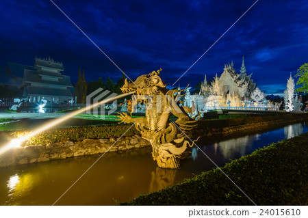 Wat Rongkhun temple in twilight or white temple. 24015610