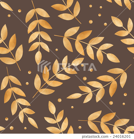 illustration  with gold autumn leaves 24016201