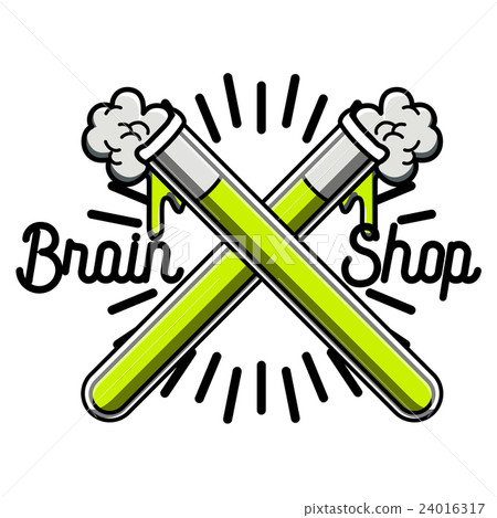 Color vintage scientific shops emblem 24016317