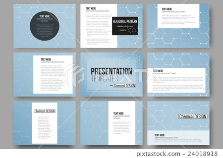 Set of 9 templates for presentation slides Set of 9 templates for presentation slides 24018918