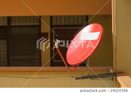 Satellite dishes on a residence Satellite dishes on a residence 24020306