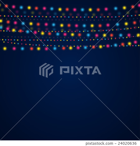 Garland on a blue background. Eps 10. - Stock Illustration [24020636 ...