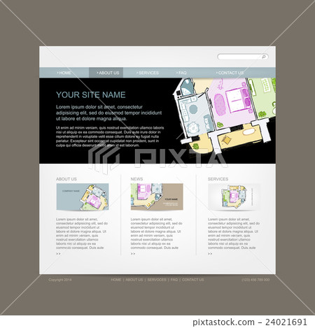 Website design template for building company 24021691