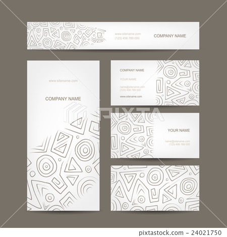Set of abstract creative business cards design Set of abstract creative business cards design 24021750
