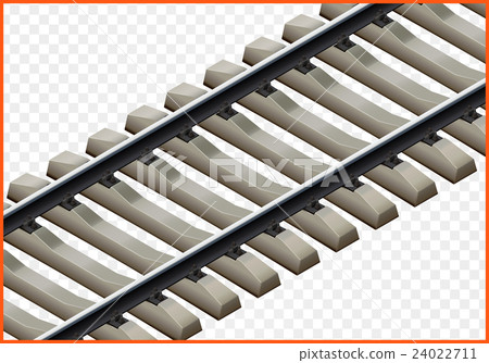 railway track isometric vector 3d 24022711