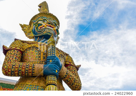 Thai giant statue in Temple at Bangkok, Thailand. Thai giant statue in Temple at Bangkok, Thailand. 24022960