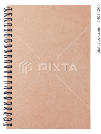 Brown notebook isolated on white background Brown notebook isolated on white background 24024269