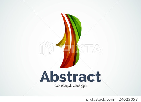 Abstract wave logo template, smooth motion concept Abstract wave logo template, smooth motion concept 24025058