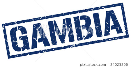 Gambia blue square stamp 24025206