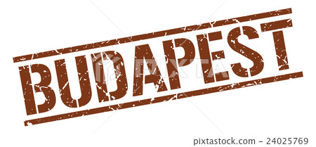Budapest brown square stamp Budapest brown square stamp 24025769