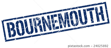 Bournemouth blue square stamp 24025892