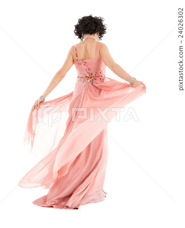 Portrait Drag Queen in Pink Evening Dress Performing 24026302