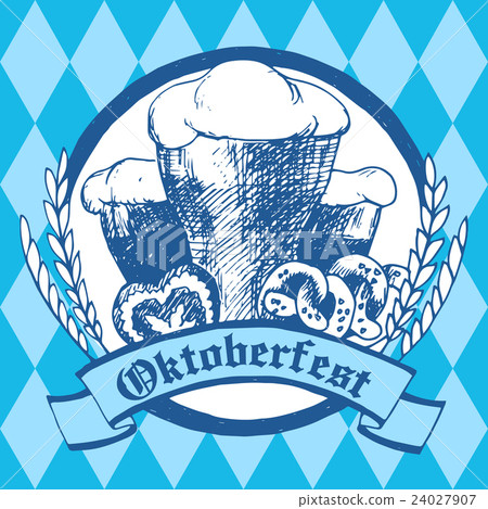 Oktoberfest vector illustration. Beer glasses Oktoberfest vector illustration. Beer glasses 24027907