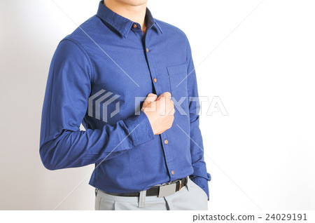 businessman in blue shirt white background businessman in blue shirt white background 24029191