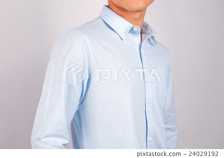 businessman in blue shirt white background businessman in blue shirt white background 24029192