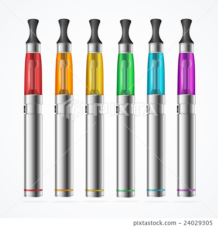 Colorful Vaporizer E-sigaret Set. Vector 24029305