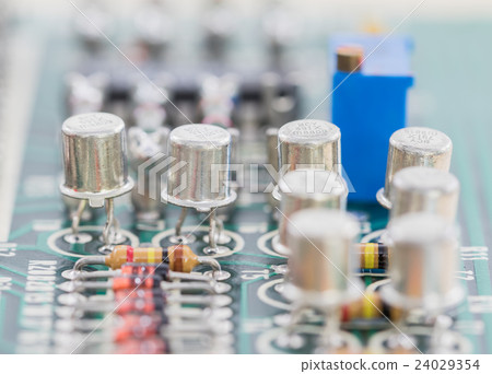 Condensers and Resistor assembly on circuit board 24029354