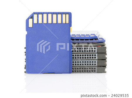 SD memory card on white background 24029535