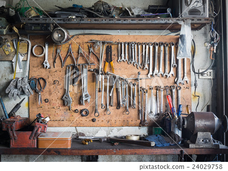 Tool shelf against a wall Tool shelf against a wall 24029758