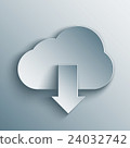 Cloud download web icon. 24032742