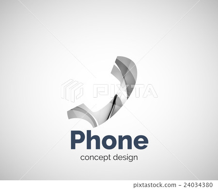 Retro phone logo template 24034380