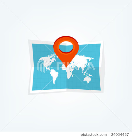 World map in a flat style. Earth, globe World map in a flat style. Earth, globe 24034467