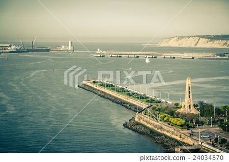 El Abra bay and Getxo pier and seafront, Spain 24034870