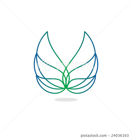 Beauty, isolated, vector, geek, light angel wings 24036163