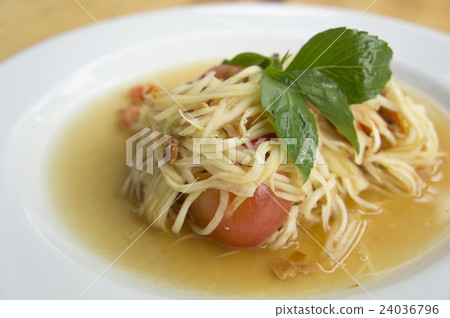 papaya salad somtum thai asian cuisine vegetable 24036796