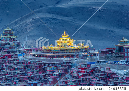 Top view monastery at Larung gar (Buddhist Academy Top view monastery at Larung gar (Buddhist Academy 24037856