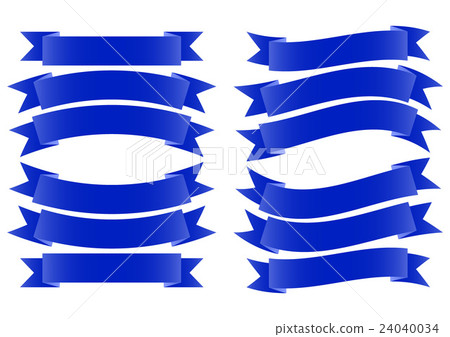 Dark Blue Ribbon Banner Stock Illustration 24040034 Pixta