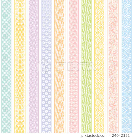Japanese style background colorful traditional pattern 24042331