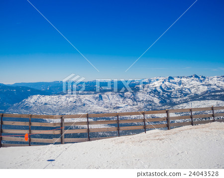 Snow landscape on Mammoth Mountain in California, US . Snow landscape on Mammoth Mountain in California, US . 24043528