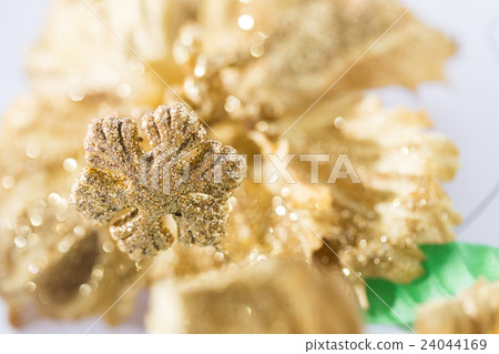 gold snowflake with golden bokeh 24044169