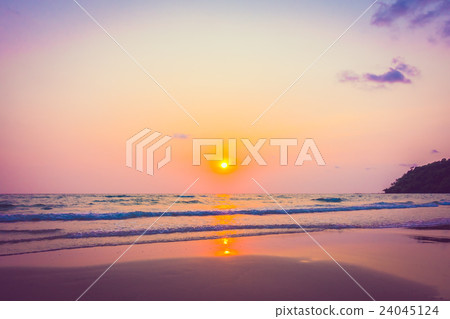 Sunset on the beach Sunset on the beach 24045124