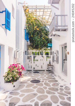 Beautiful architecture with santorini and greece style 24045202