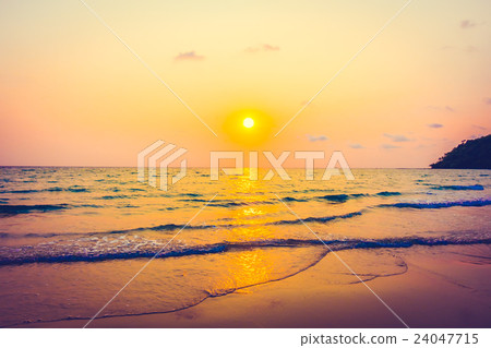 Sunset on the beach Sunset on the beach 24047715
