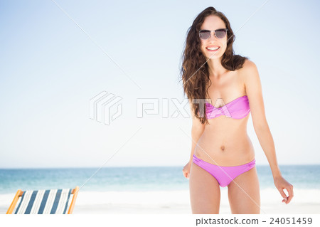 Portrait of smiling woman on the beach Portrait of smiling woman on the beach 24051459