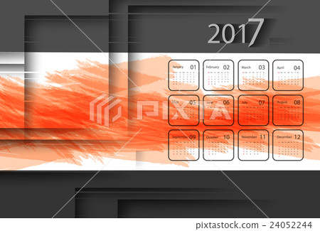 Vector Calendar For 2017 - Stock Illustration [24052244] - PIXTA