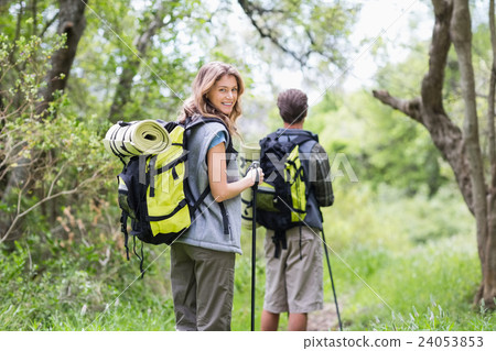Portrait of young woman with partner Portrait of young woman with partner 24053853