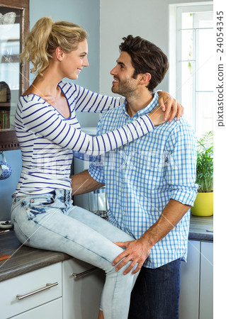 Romantic couple embracing each other Romantic couple embracing each other 24054345