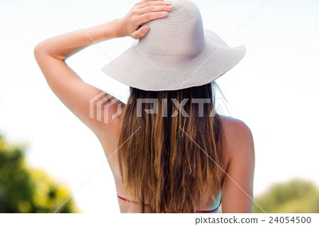 Woman in bikini relaxing Woman in bikini relaxing 24054500