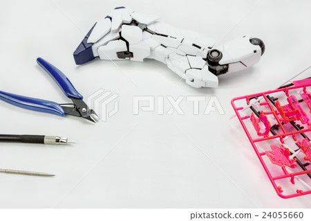 part of plastic model kit on background 24055660